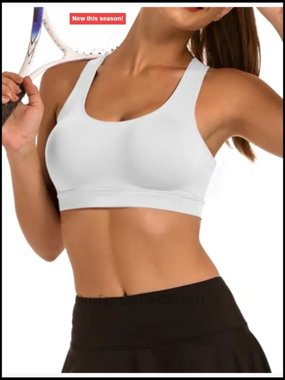 High Support Sports Bra, Criss-Cross Back, Push Up, Wire Free, for Large Bust,